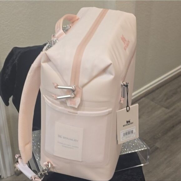 Stanley 20 Cans All Day Madeleine Midi Backpack Cooler- Rose Quartz - Picture 9 of 10